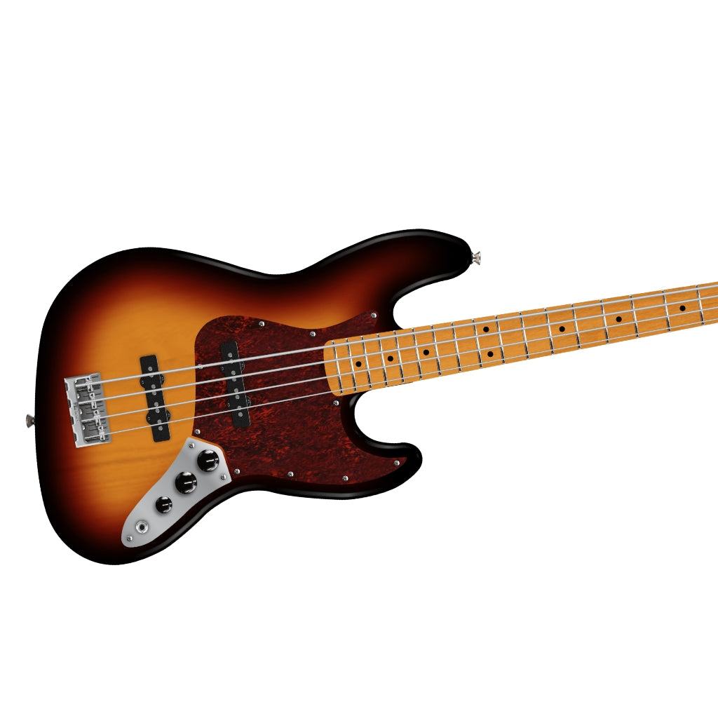 Fender American Professional Jazz Bass Guitar - 3-Color Sunburst, Maple Fingerboard