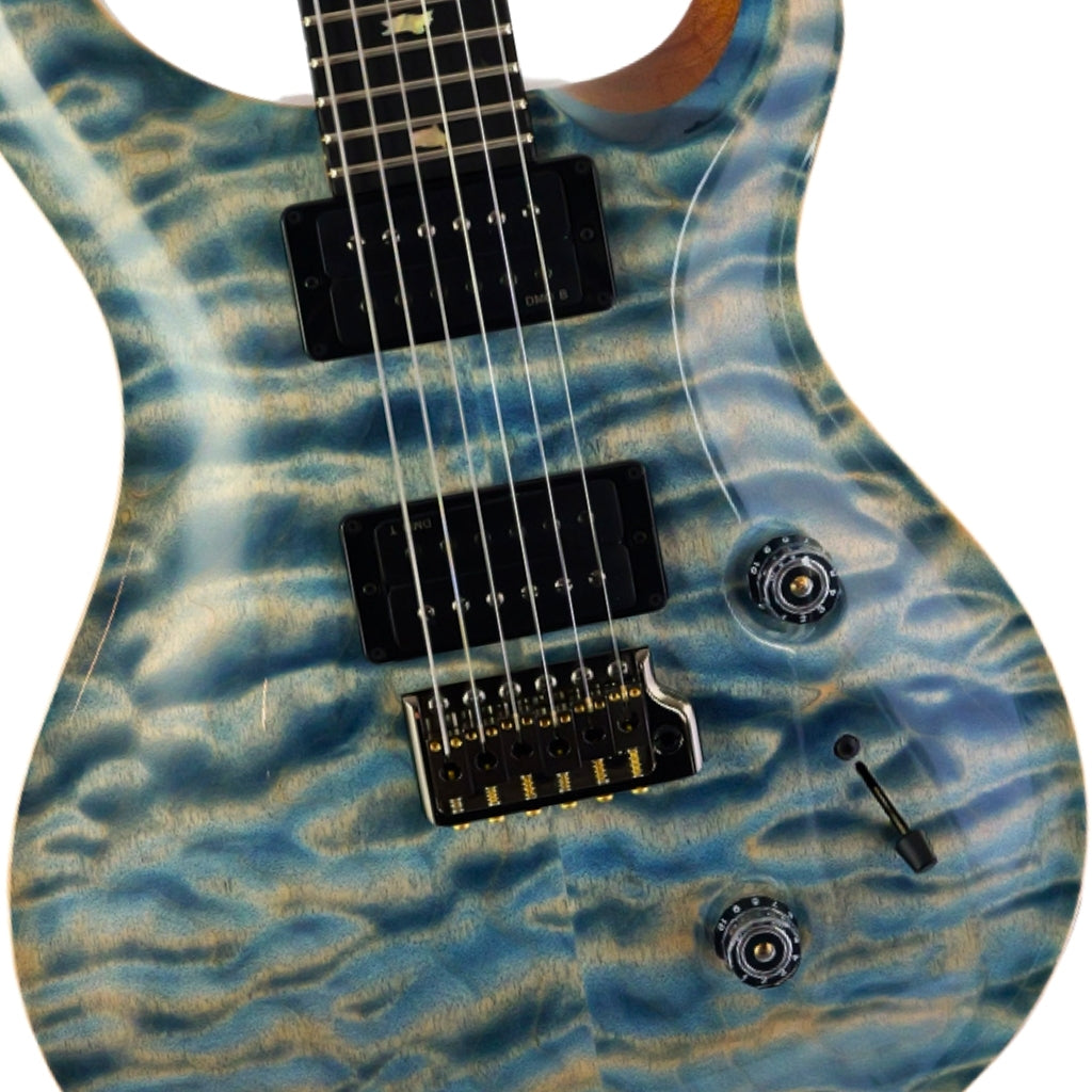 PRS - Custom 24 Artist Grade Quilt Maple Top Electric Guitar - Faded Indigo