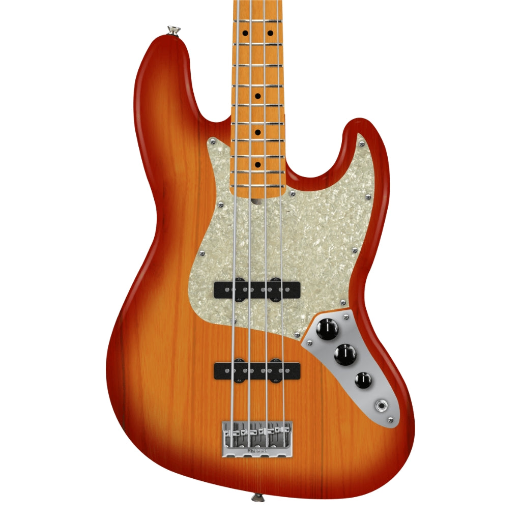 Fender  American Professional Jazz Bass Guitar - Aged Cherry Burst, Maple Fingerboard