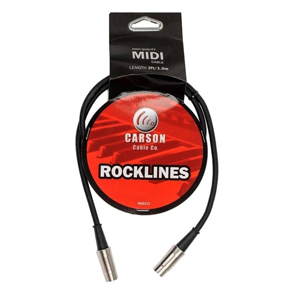 3' Carson Rocklines MIDI Cable Cables Sky Music
