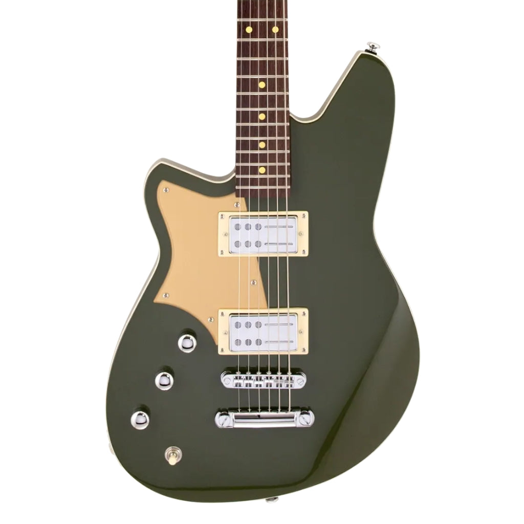 Reverend - Descent RA Left Handed Baritone Electric Guitar - Army Green