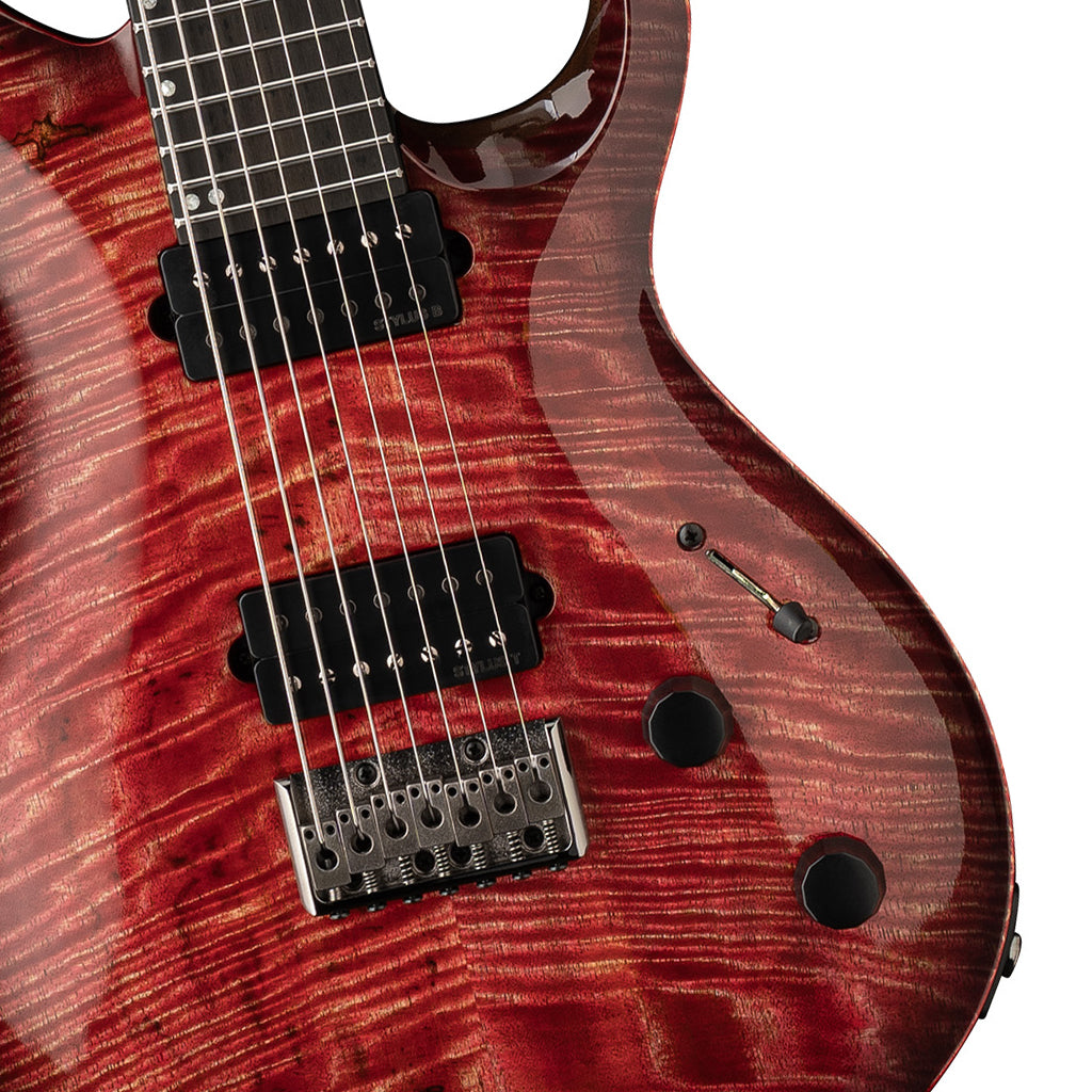 PRS Tekton SVN 7-String Electric Guitar - Fuchsia Aura w/Black Satin Neck