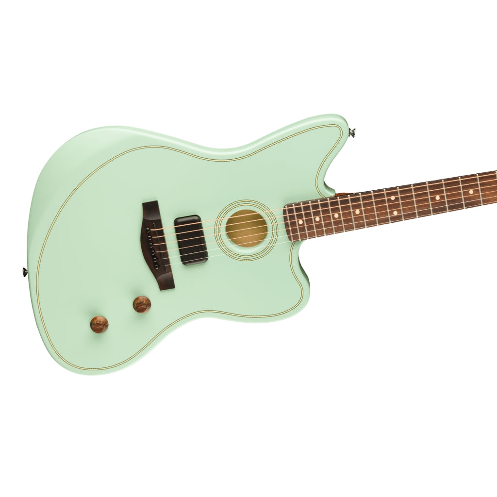 Fender - Limited Edition Acoustasonic Standard Jazzmaster Acoustic-Electric Guitar - Surf Green