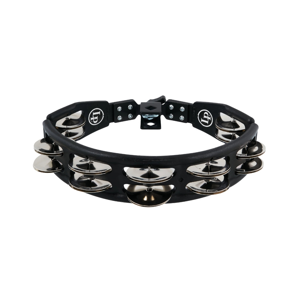 Latin Percussion - Cyclops Mountable Tambourine - Black with Steel Jingles