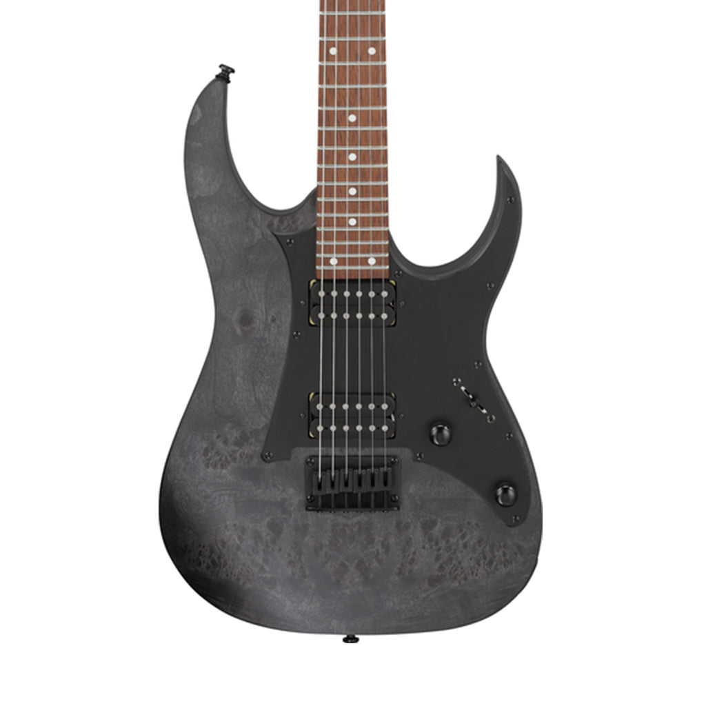 Ibanez RGR431PB Poplar Burl Top Electric Guitar - Charcoal Gray Flat