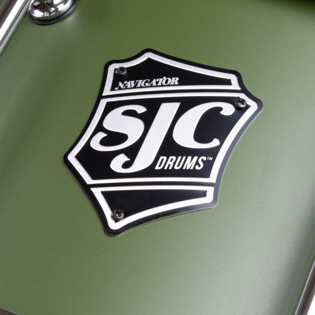 SJC Custom Drums - Navigator Snare Drum - 6.5 inches x 14 inches, Deep Olive Green