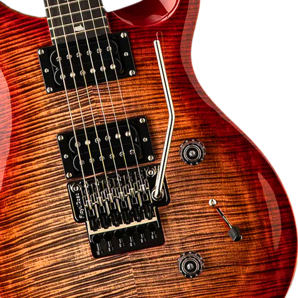 PRS SE Custom 24 Floyd Charcoal Cherry Burst