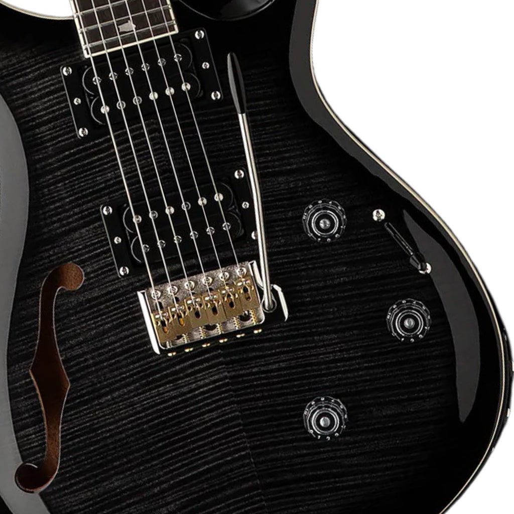 PRS SE Custom 24 Semi Hollow Piezo Charcoal Burst