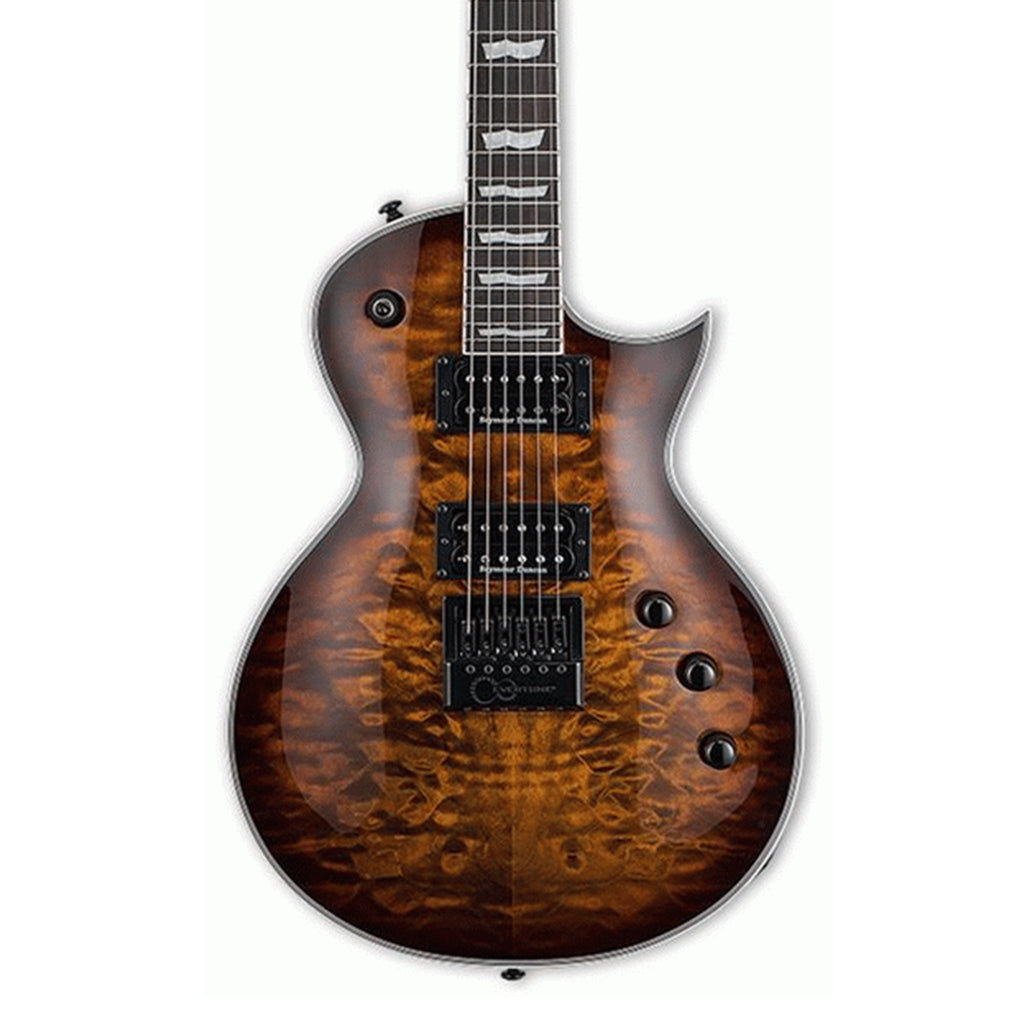 ESP LTD EC1000 Evertune Quilted Maple Dark Brown Sunburst