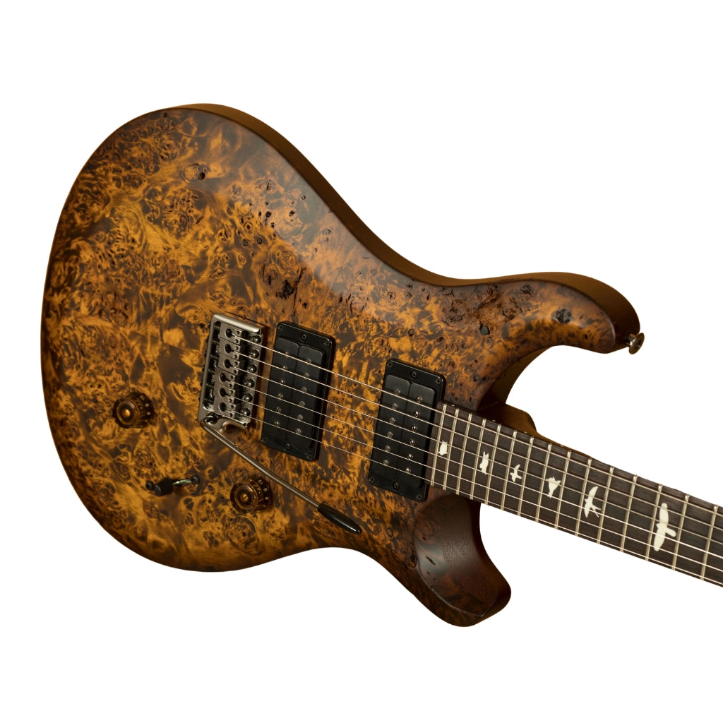PRS - Limited Edition Wood Library Select S2 Custom 24 Poplar Burl Electric Guitar - Black Gold Burst