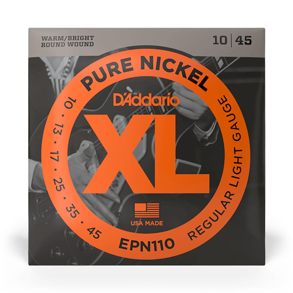 D'Addario - EPN110 - Pure Nickel Regular Light 10-45 - Electric Guitar Strings
