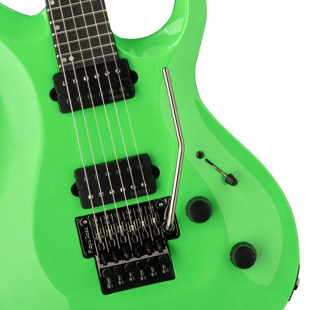 PRS Tekton Floyd Electric Guitar with Floyd Rose Tremolo - Neon Green w/Black Satin Neck