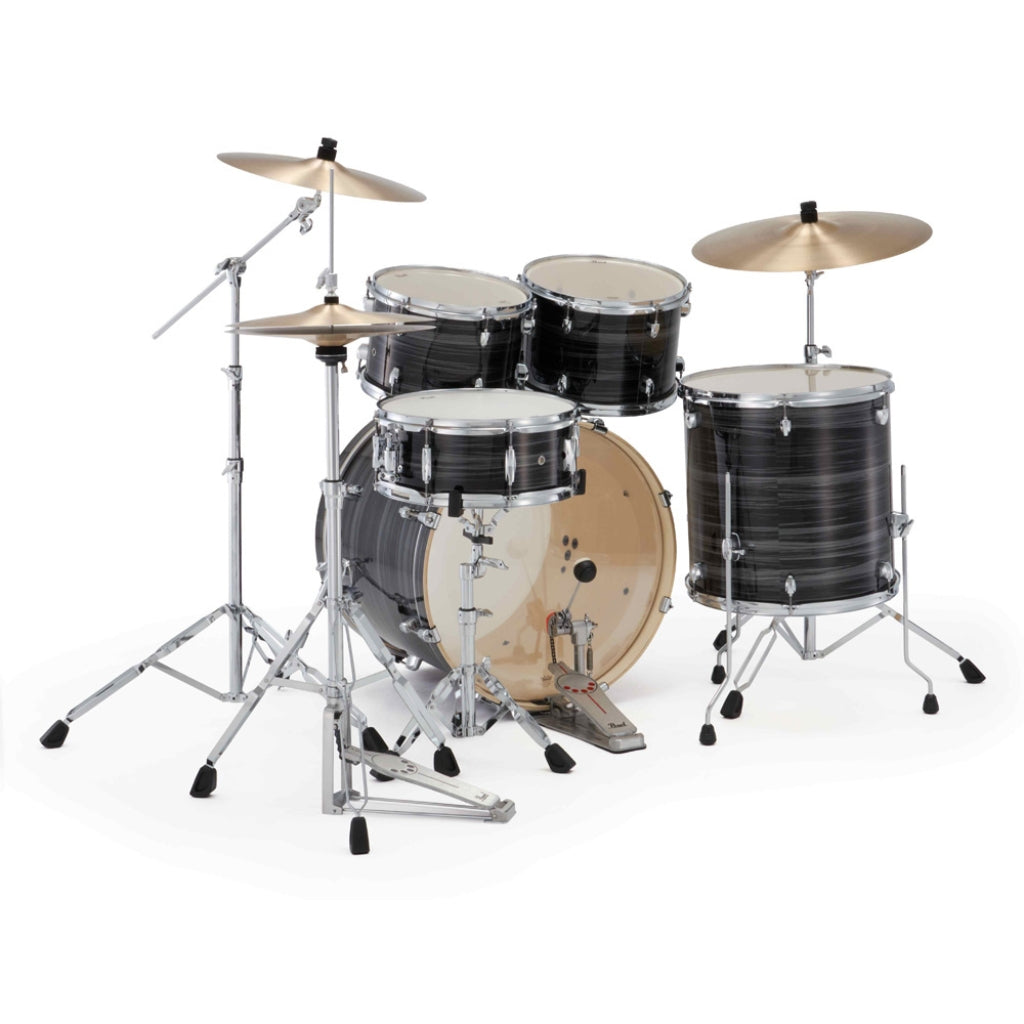 Pearl Export Plus 22" Rock Drum Kit with Zildjian Cymbals - Graphite Silver Twist