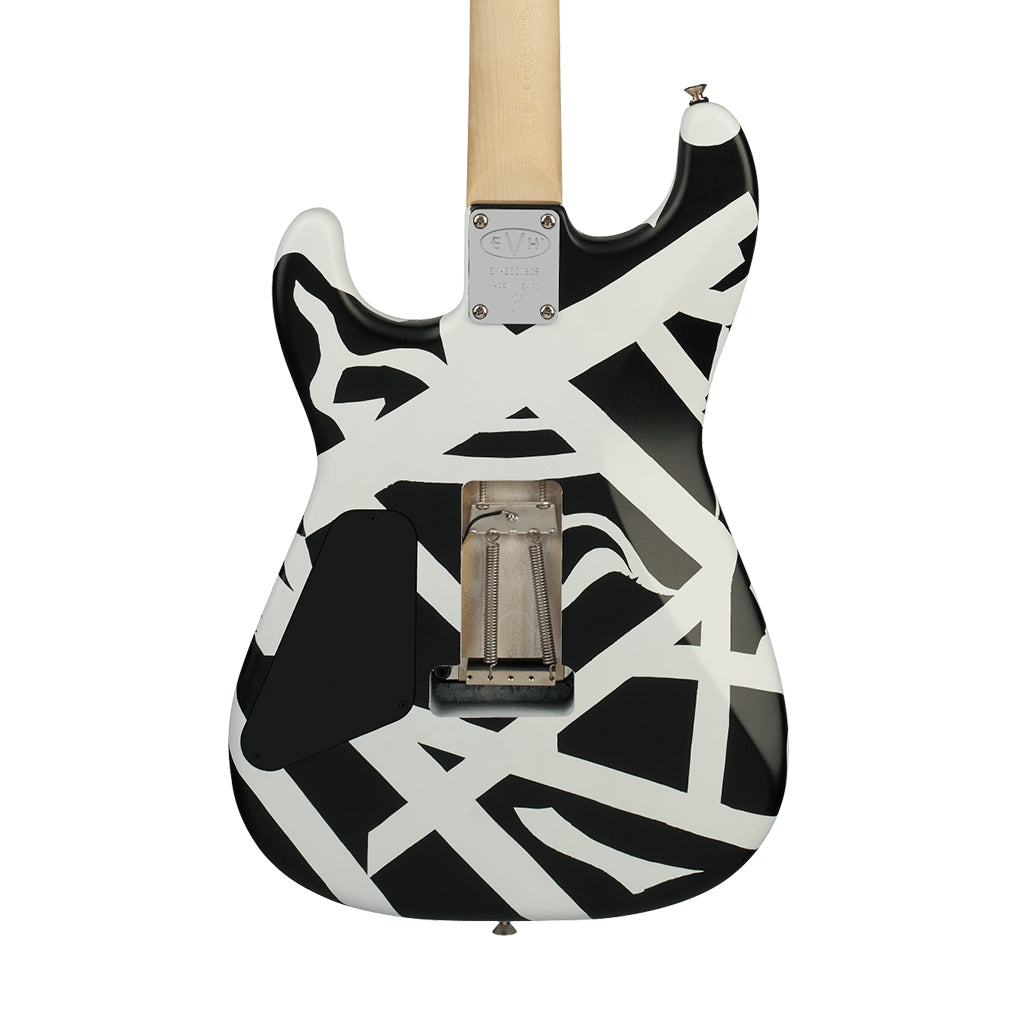 EVH Striped Series Shapes Maple Fingerboard Electric Guitar - White / Black