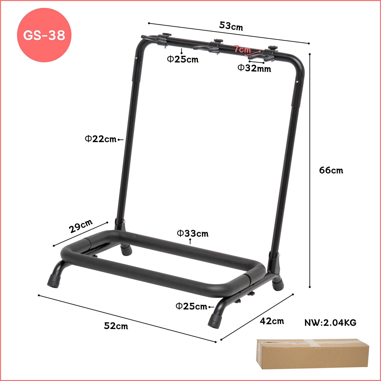 Lebeth Guitar Rack GS-38