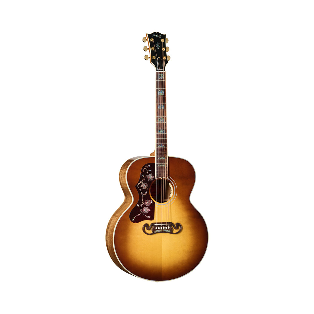 Gibson SJ200 Elegant Koa Left Handed Acoustic-Electric Guitar - Honey Burst front