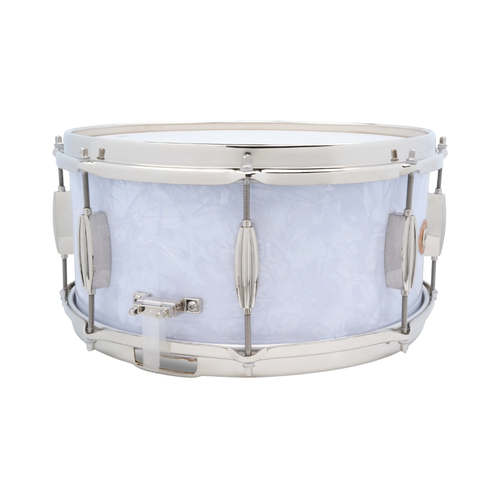Slingerland Radio King Artist Snare Drum - 6.5 inches x 14 inches, White Marine Pearl Wrap