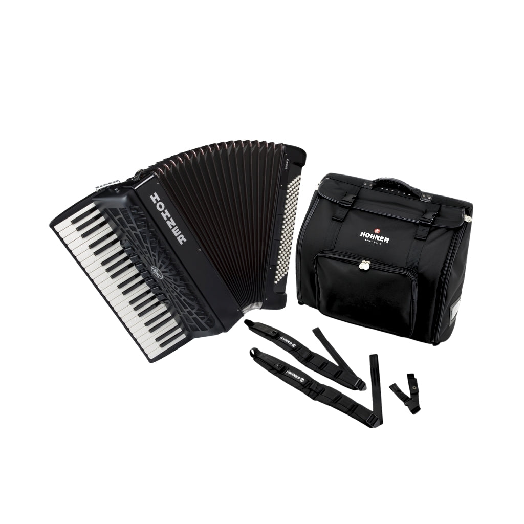 Hohner Bravo III 120 SilentKey Piano Accordion w/Gig Bag - Black
