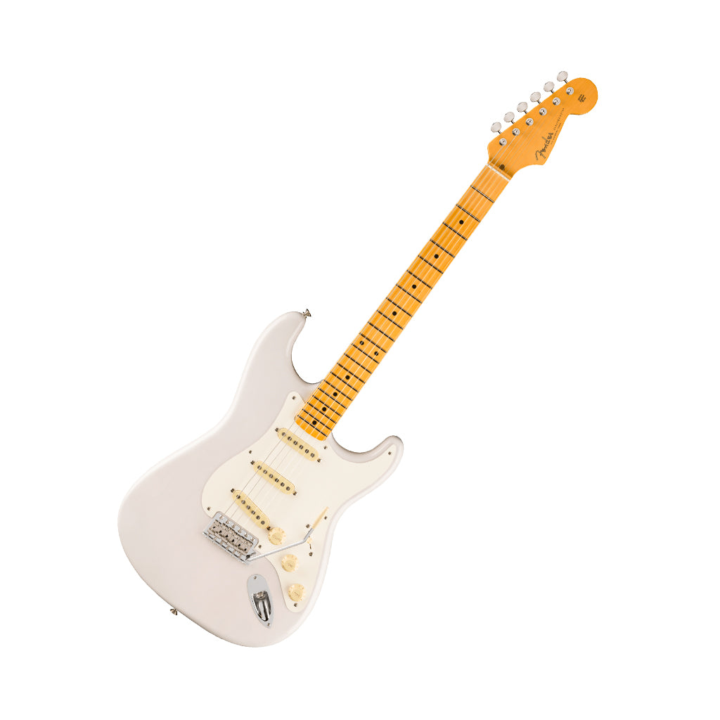 Fender Eric Johnson Stratocaster Maple Electric Guitar - White Blonde angled