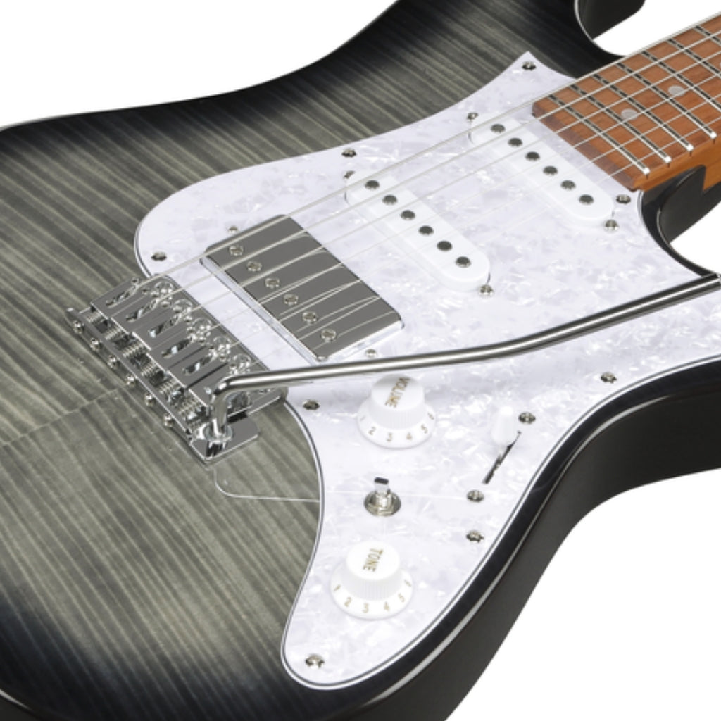 Ibanez - AZ22S1F TXB Electric Guitar Bundle With BIGMINI Tuner -  Transparent Black Sunburst