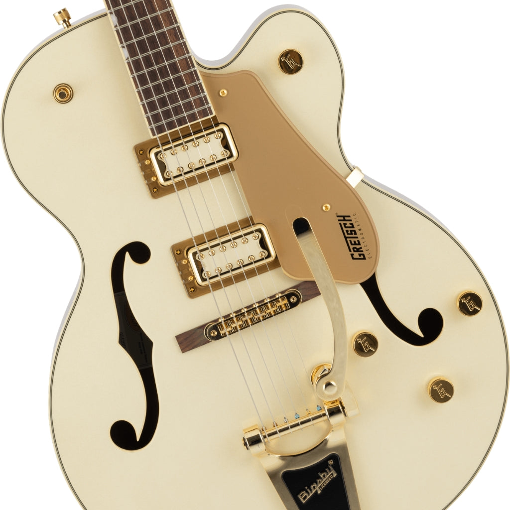 Gretsch - G5420TG Electromatic Pristine LTD Hollow Body Single-Cut with Bigsby Electric Guitar - White Gold, Laurel Fingerboard