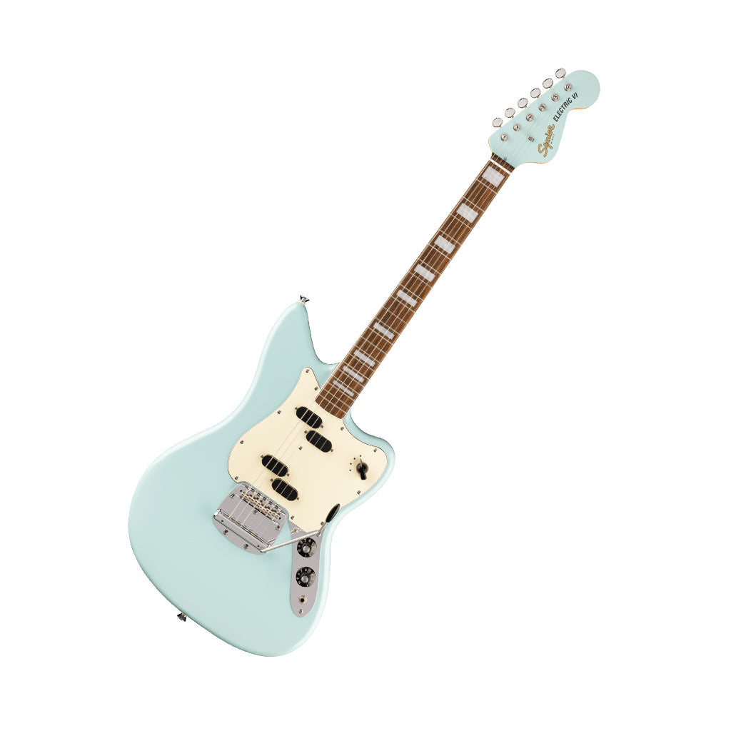 Squier Paranormal Electric VI Laurel Fingerboard Electric Guitar - Daphne Blue