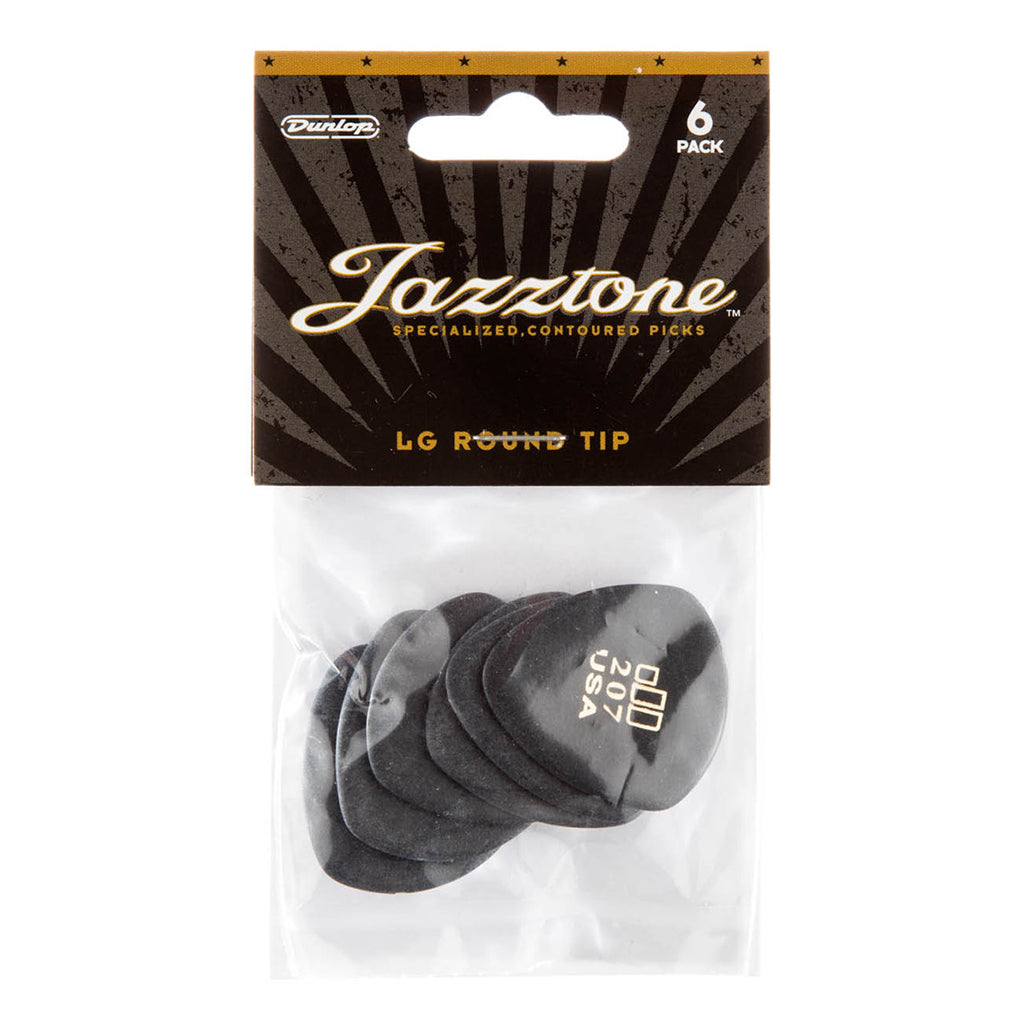 Jim Dunlop Jazztone Large Round Tip Picks 6 Pack