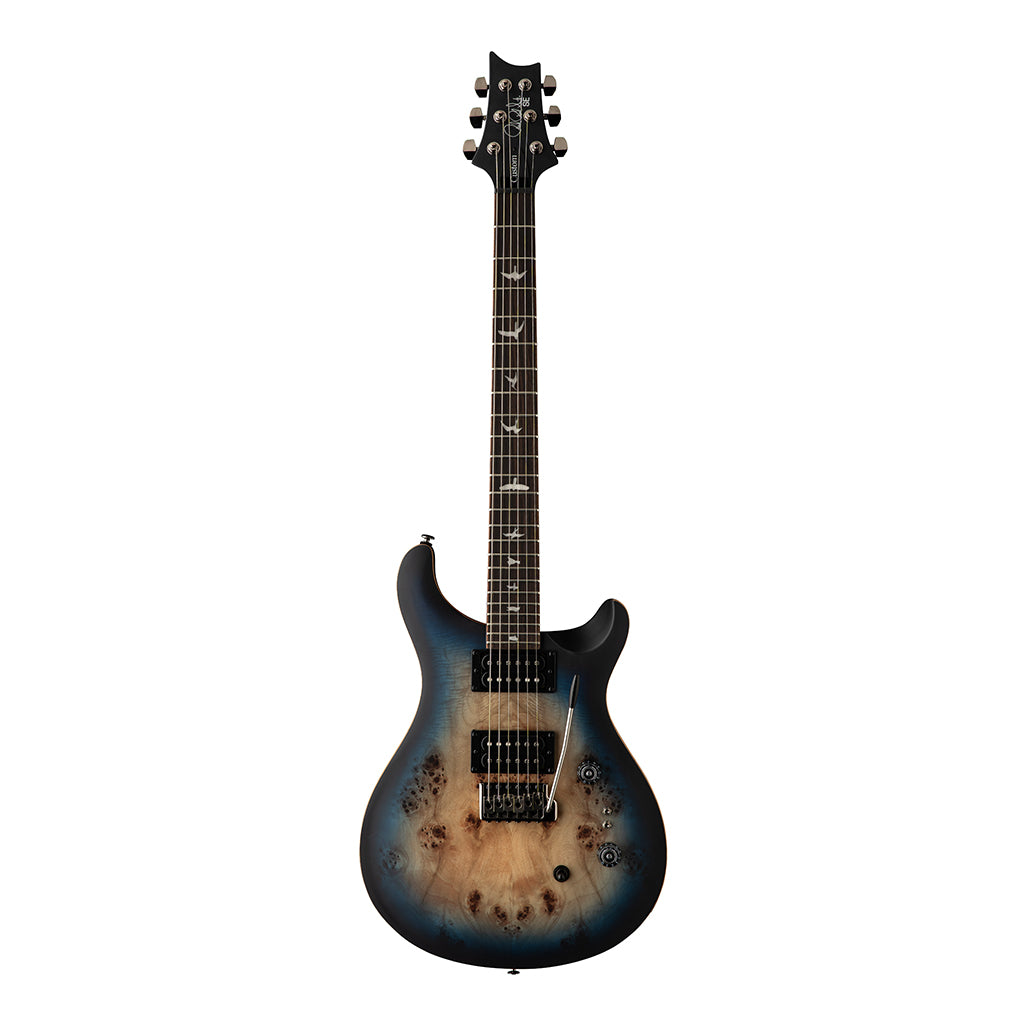 PRS SE Custom 24-08 Poplar Burl Limited Edition Exotic Veneer - Lake Blue Midnight Burst