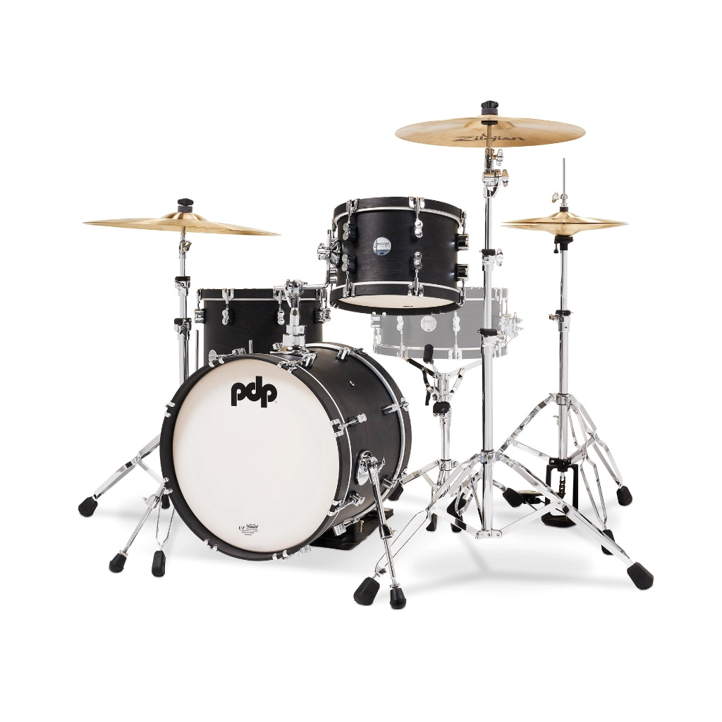 PDP - Concept Maple Classic Bop 3-piece Shell Pack - Ebony with Ebony Hoops