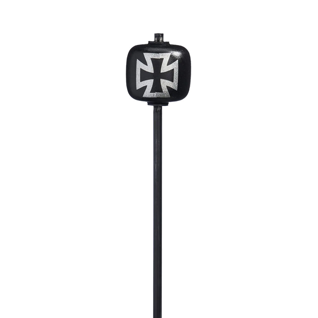 Danmar - Bass Drum Beater - Black Wood Ball with Silver Iron Cross