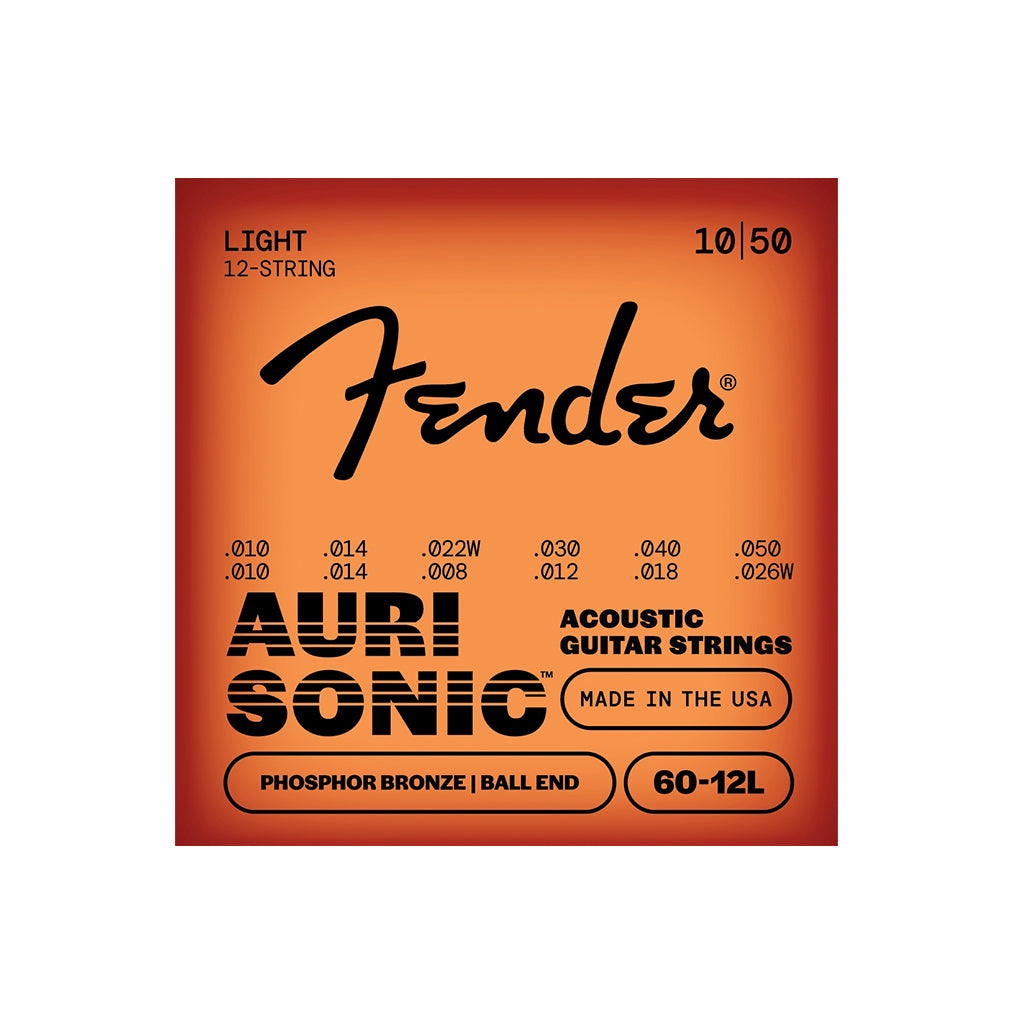 Fender 60-12L Phosphor Bronze .010-.048 Acoustic Guitar Strings - Set of 12 Ball End