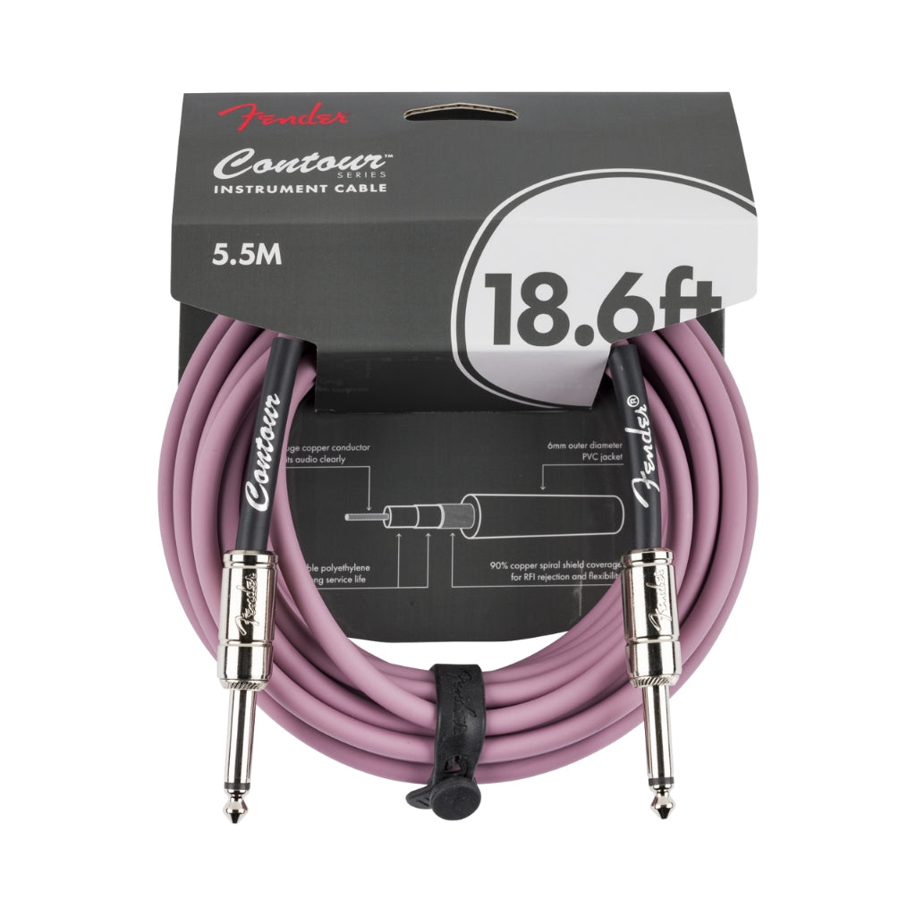 Fender - Contour Series Instrument Cable - Burgundy Mist, 18.6 feet