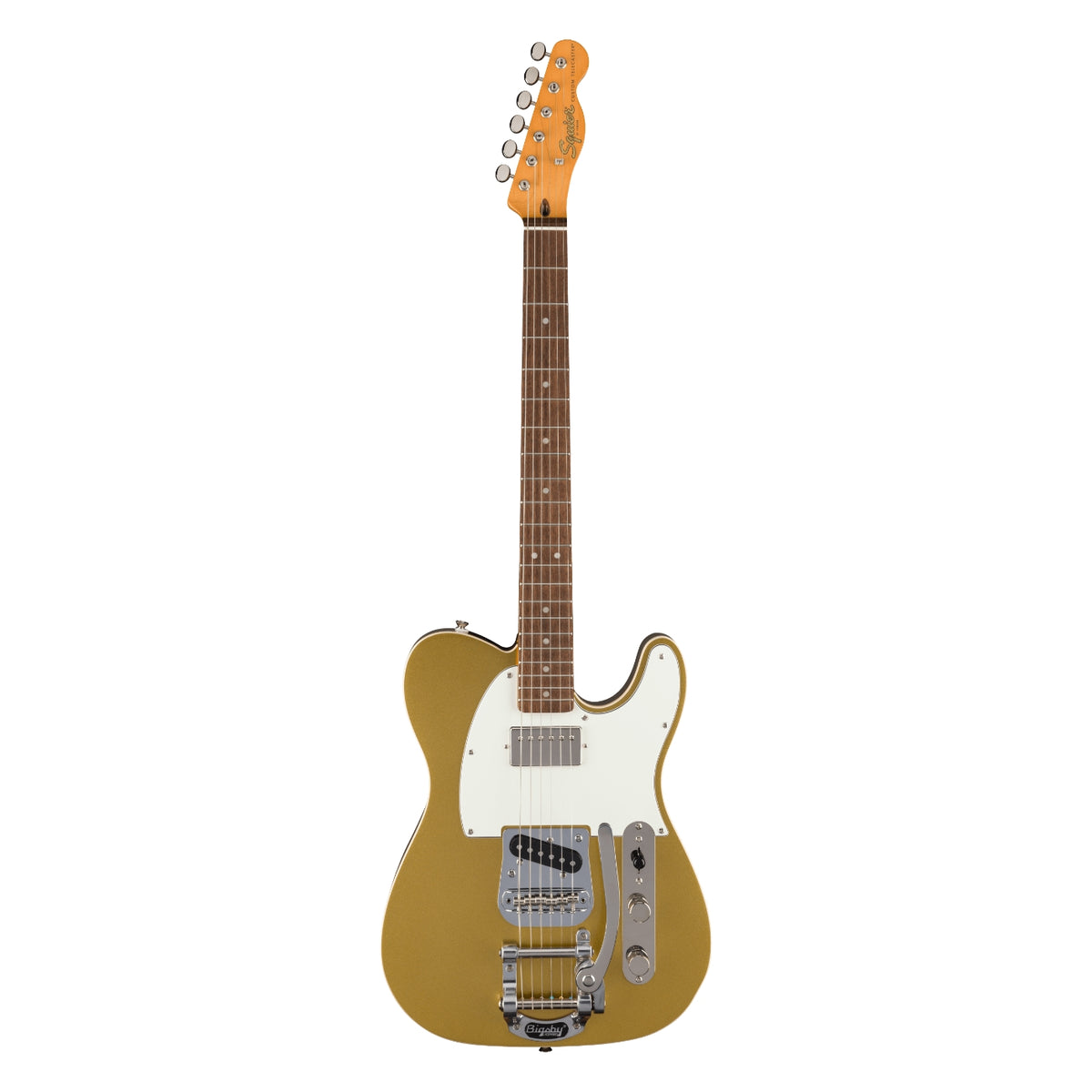 Squier - Classic Vibe Custom Telecaster SH with Bigsby Electric Guitar - Aztec Gold