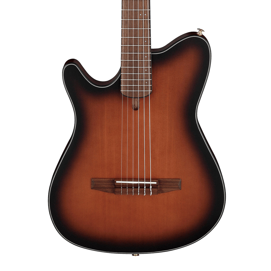 Ibanez - FRH10N Flat Left Handed Nylon String Guitar - Brown Sunburst 