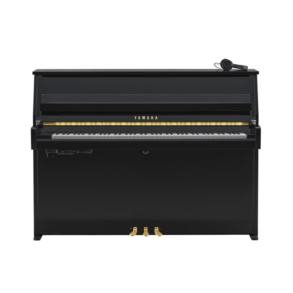 Yamaha - B10 SC3 110cm Silent Upright Piano - Polished Ebony