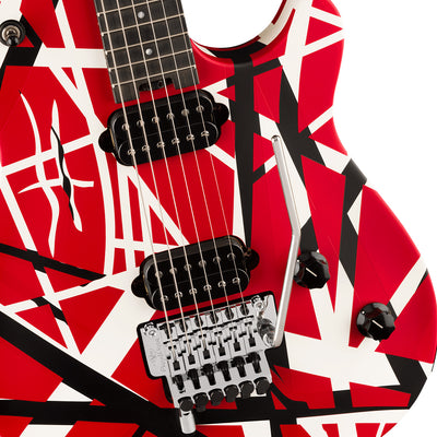 EVH Wolfgang Special Striped Series Red Black and White