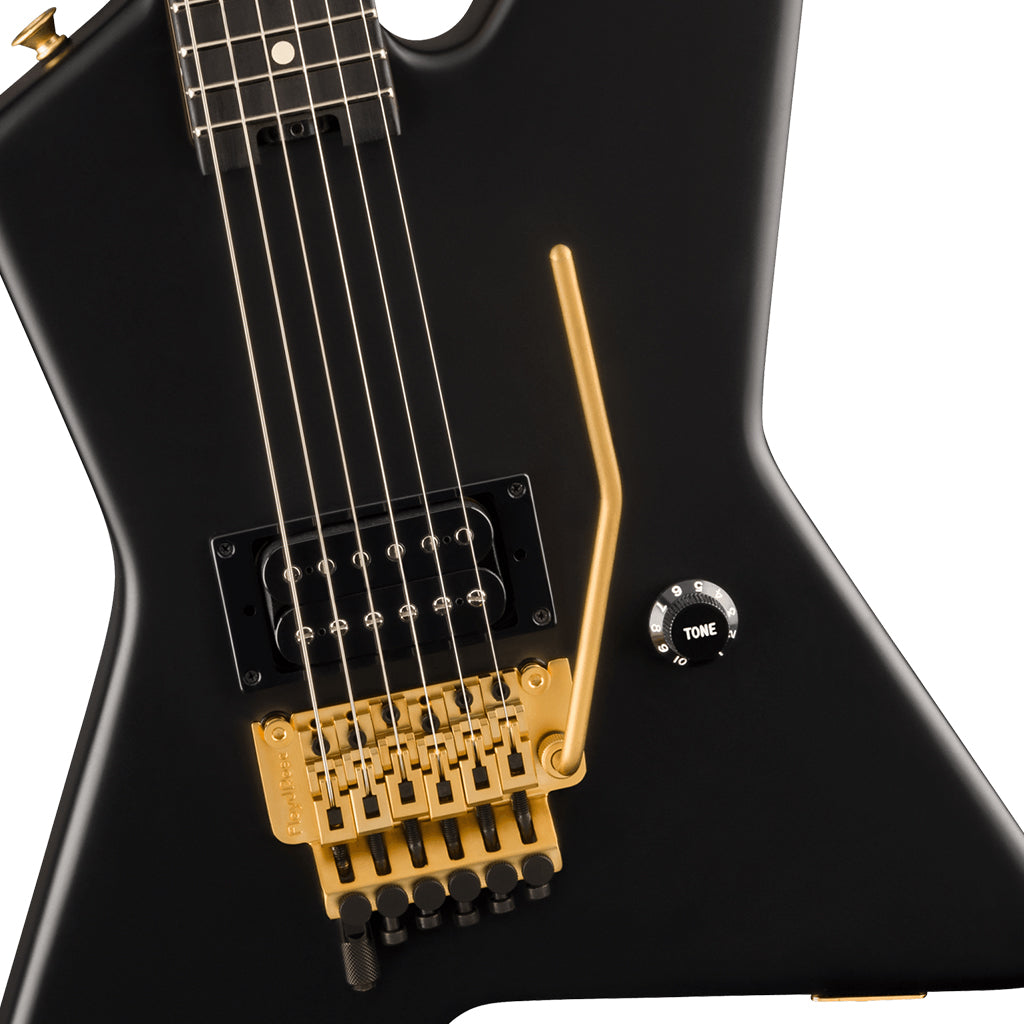 EVH Limited Edition Star, Ebony Fingerboard, Stealth Black with Gold H