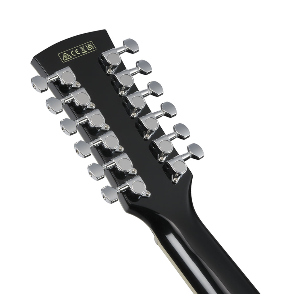 Ibanez AJ7012M1E 12-String Acoustic Guitar w/Pickup - Black High Gloss