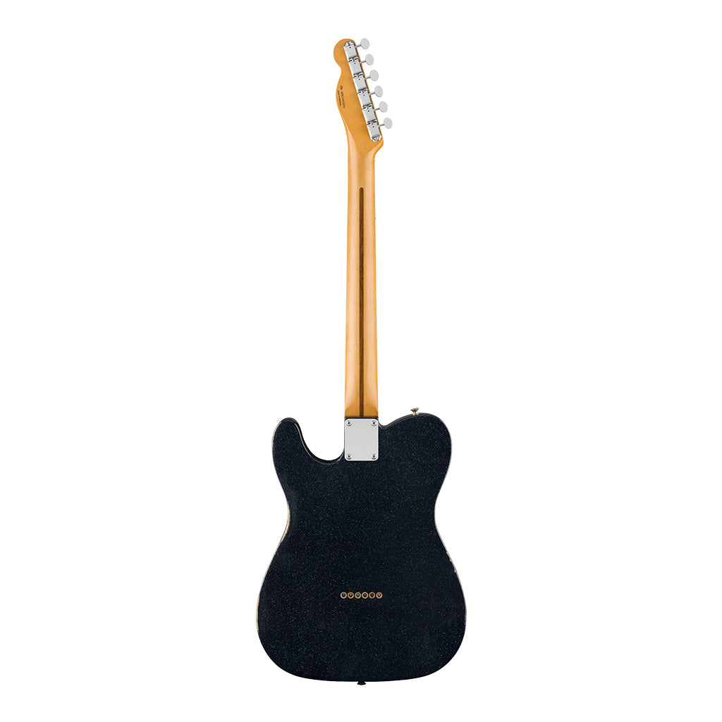 Fender Brad Paisley Road Worn Telecaster - Black Sparkle, Maple Fingerboard