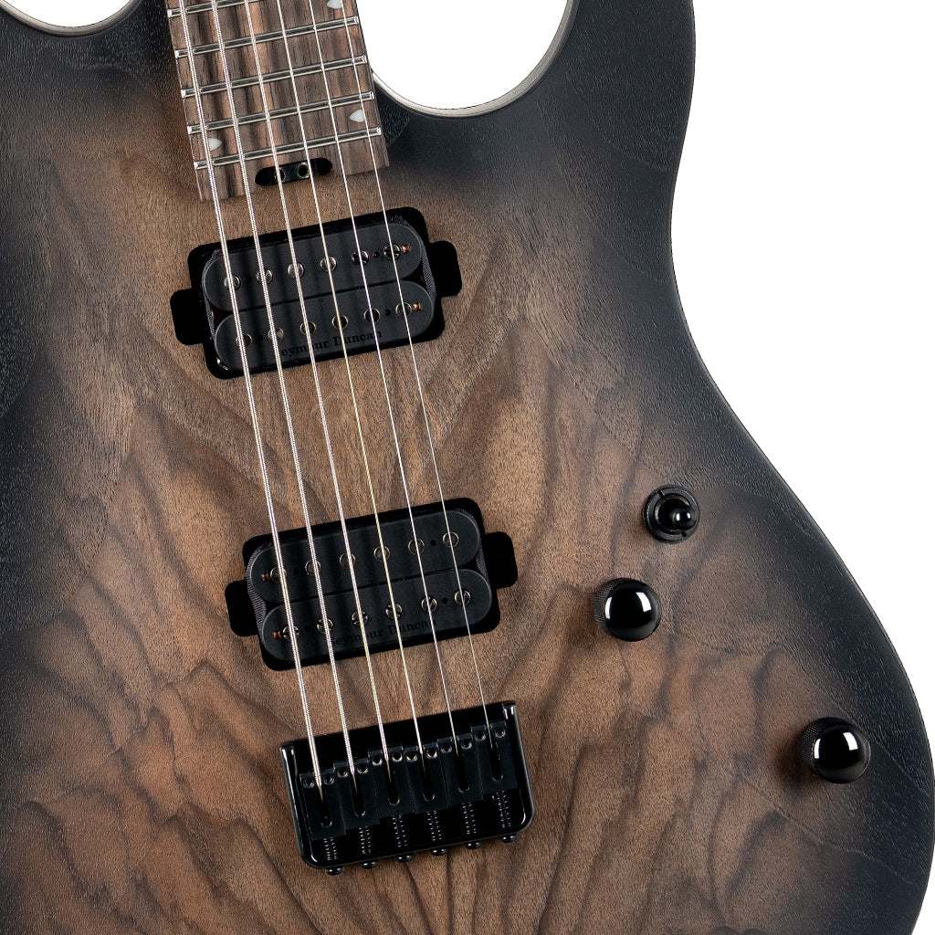 Cort KX500 Baritone Electric Guitar - Natural Black Burst