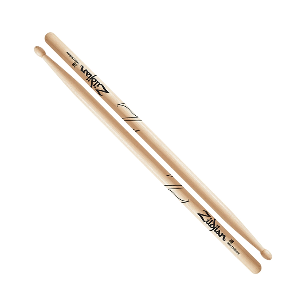 Zildjian 2BWN Hickory Series 2B Wood Tip Drum Sticks