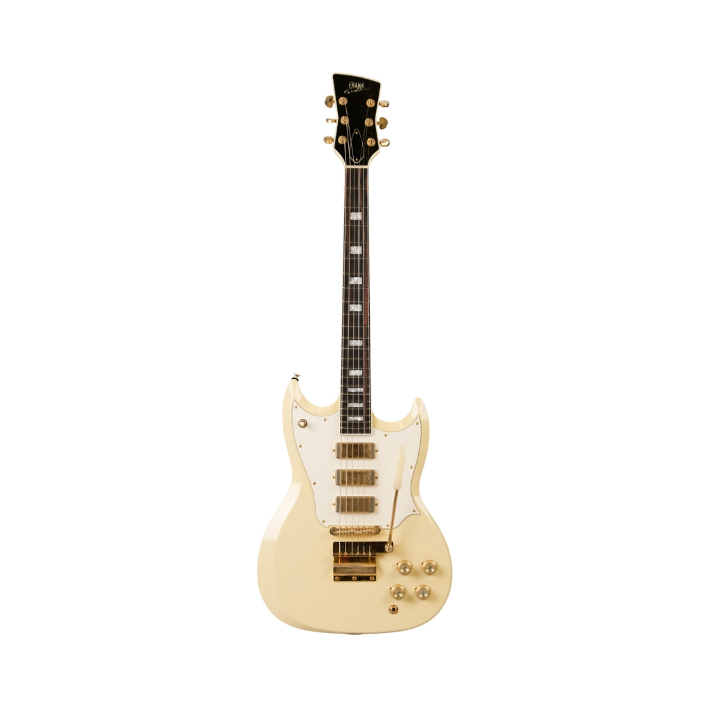Frank Brothers Radar Deluxe Light Relic Electric Guitar - Nicotine White front
