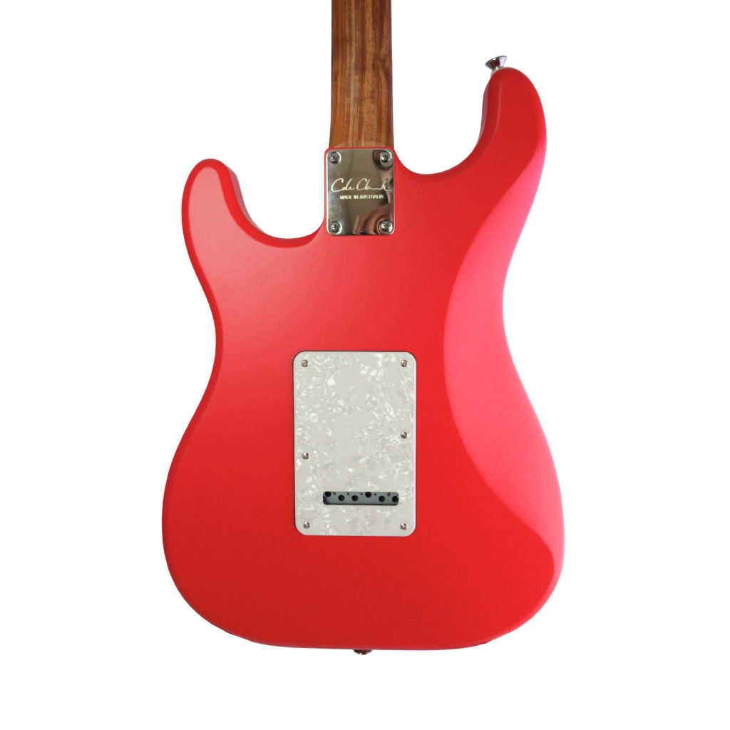 Cole Clark Hollow Baby SSS MOP Pickguard Electric Guitar - Red