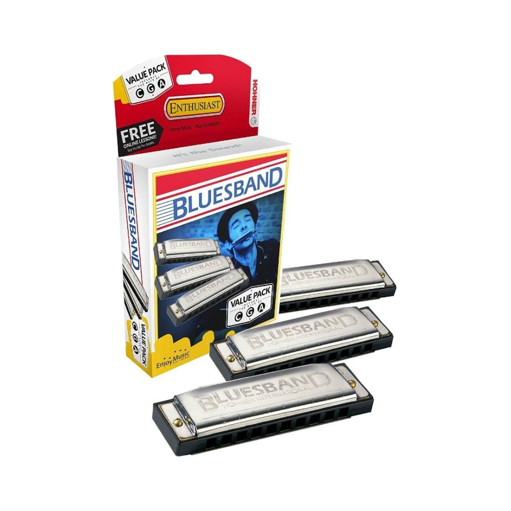 Hohner Blues Band Harmonica Value Pack - C G A
