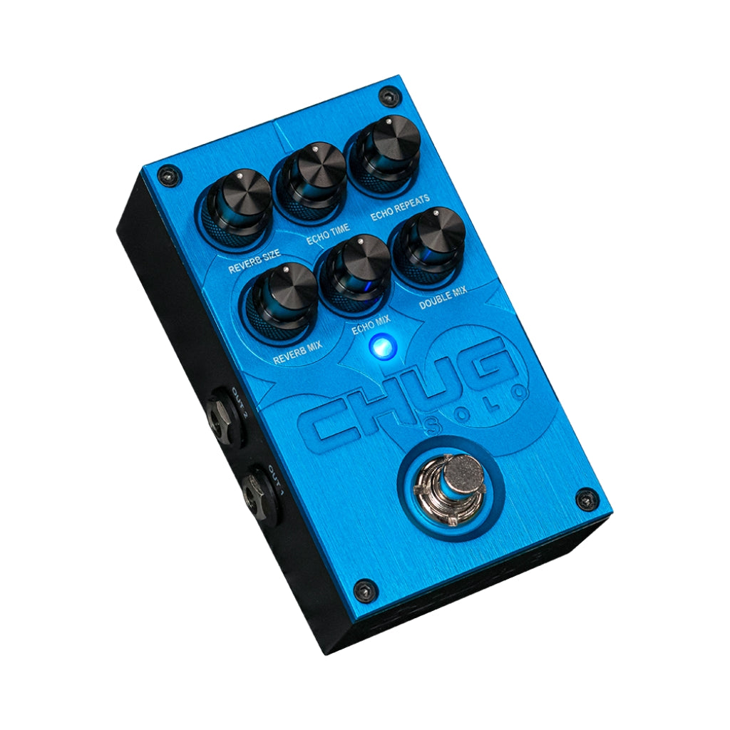 Solar Chug Solo Pedal - Doubler Echo Reverb angled