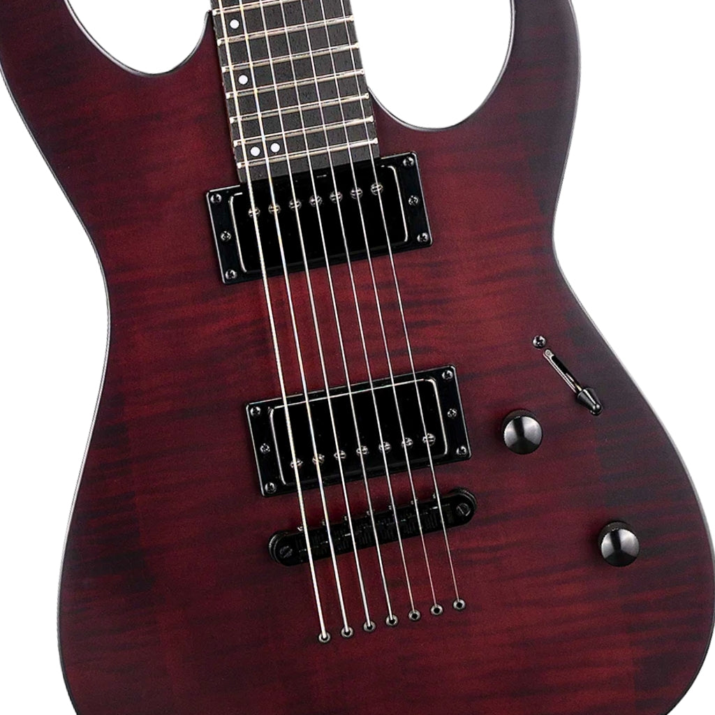 ESP - LTD M-207DX Baritone 7-String Electric Guitar - Crimson Satin