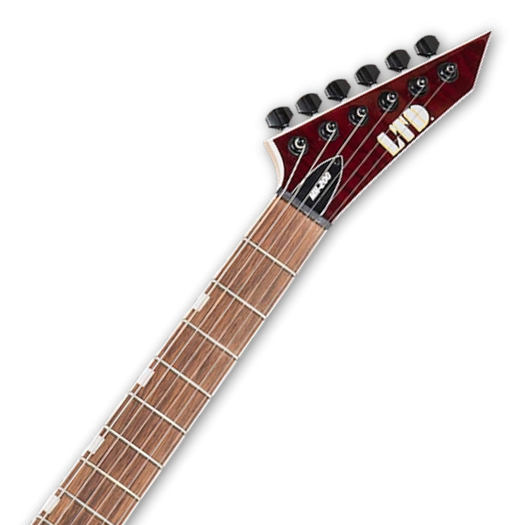 ESP LTD MH200QM NT Roasted Jatoba Fingerboard See Thru Black Cherry