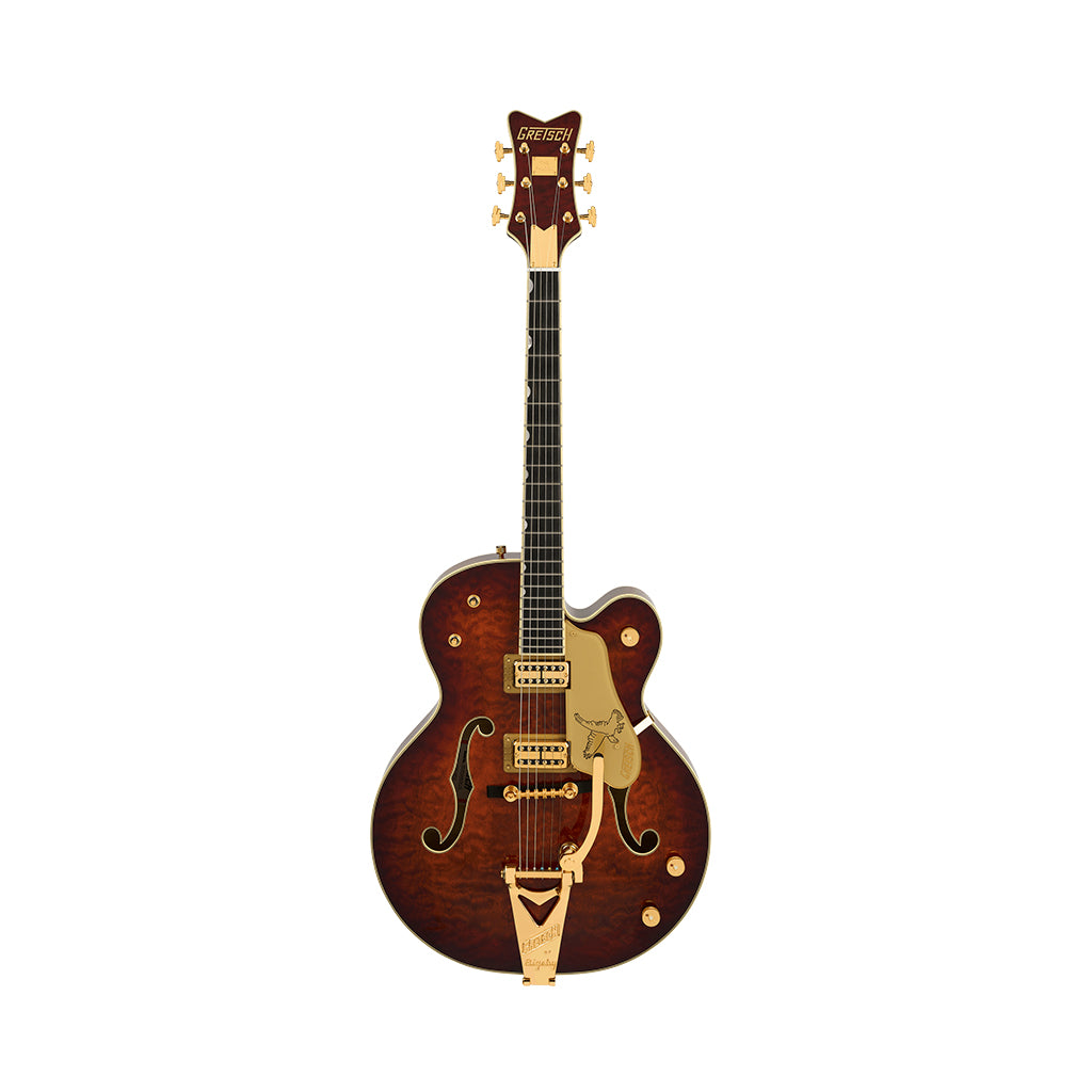 Gretsch G6136TGQM-59 Limited Edition Quilt Classic Falcon w/Bigsby Hollowbody Electric Guitar - Forge Glow