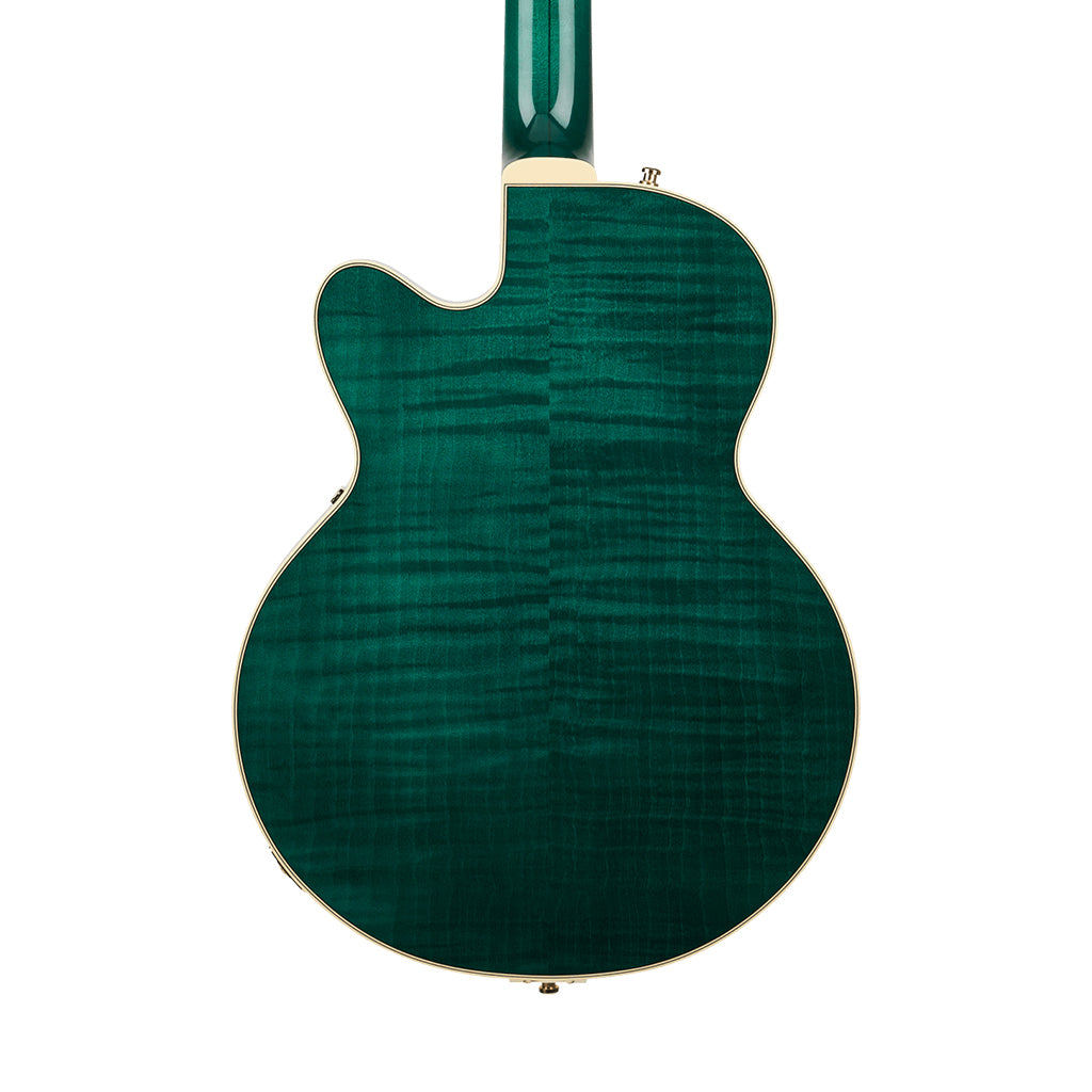 Gretsch Broadkaster Jr. LX Figured Center Block w/String-Thru Bigsby & Gold Hardware Ebony Fingerboard - Tropic Aura