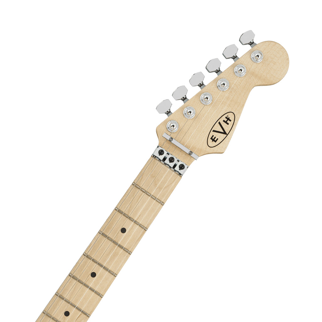 EVH Striped Series Shapes Maple Fingerboard Electric Guitar - White / Black